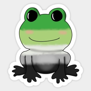 Aromantic Frog Sticker